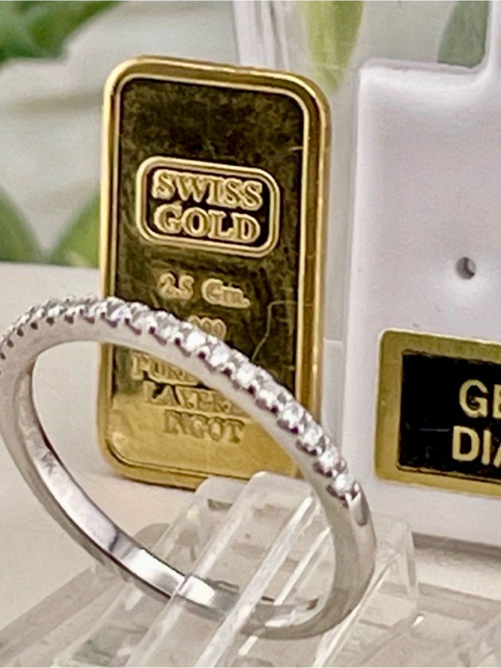 9KT Gold Diamond Band. Ring